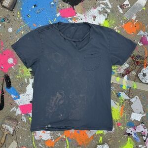 Old Navy Garment-Dyed Tee Darkroom Black Distressed XL